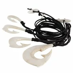 Gary Eoff Hand Carved Ivory Fish Hook Necklaces
